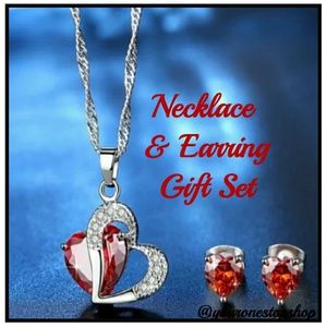 🆕CZ Necklace & Earring Gift set